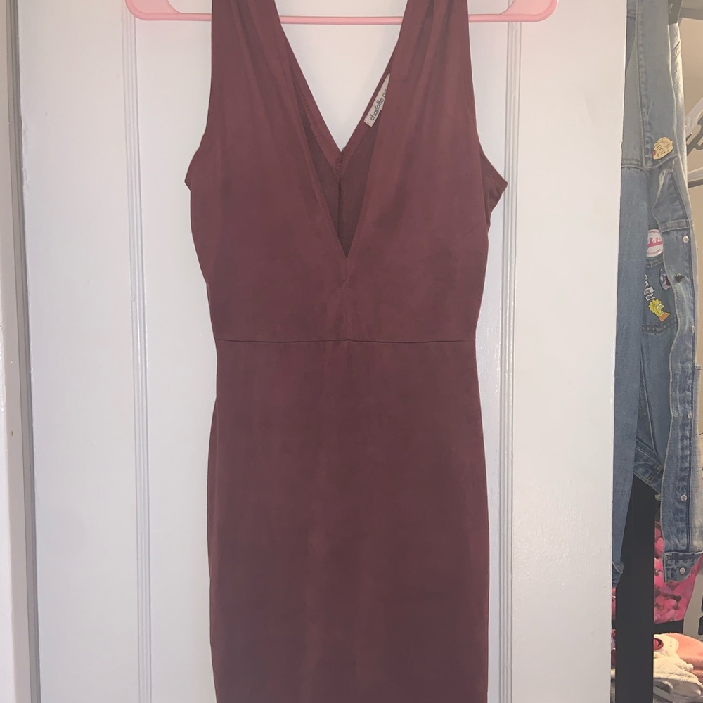 XS Faux Suede Charlotte Russe Dress